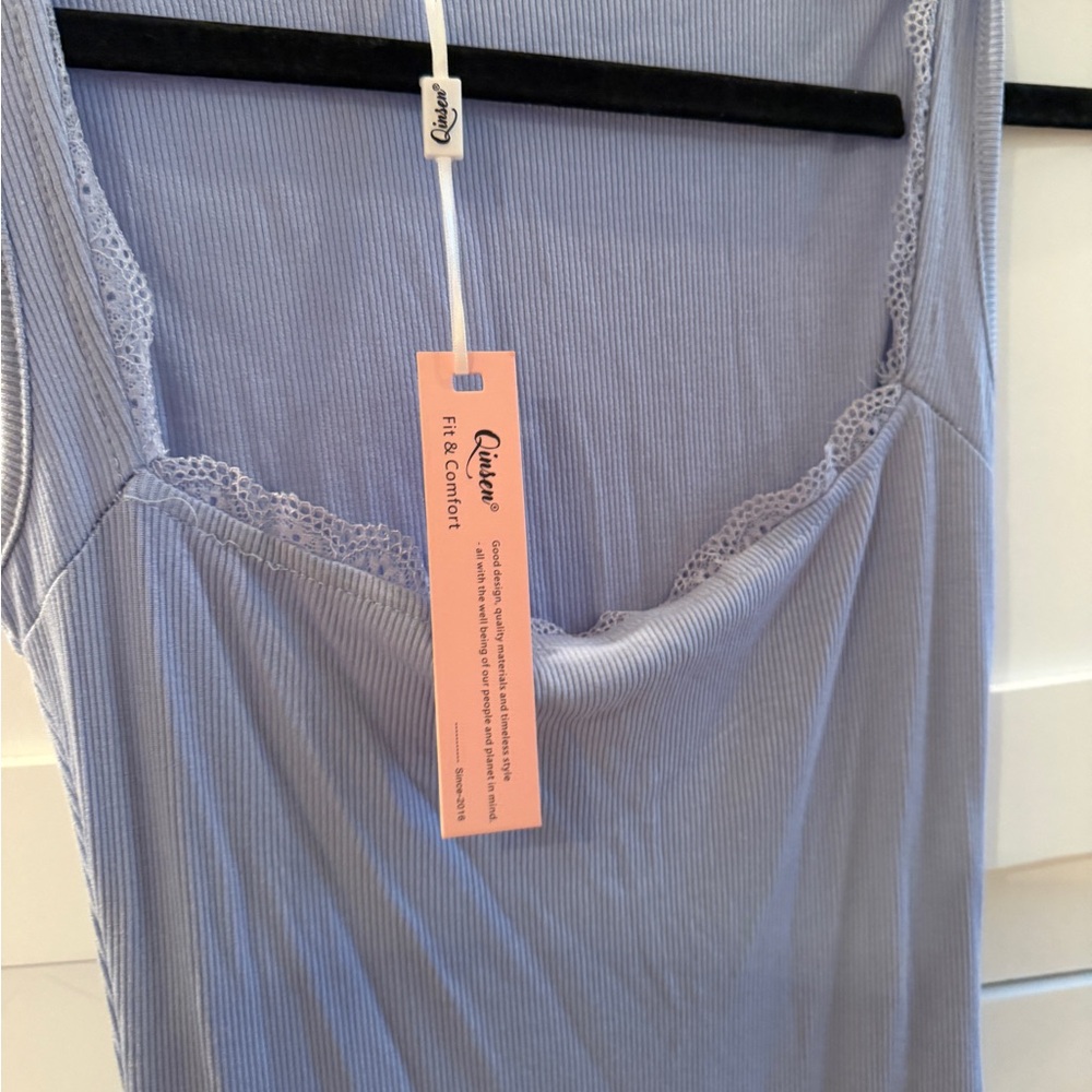 Quince Women's Lavender Lace Chemise